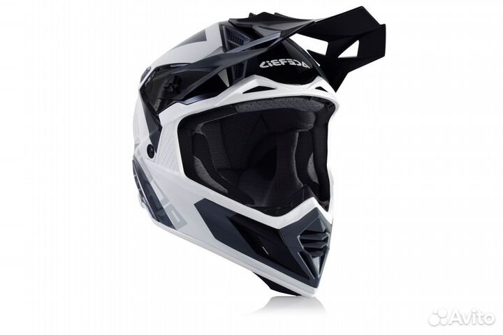 Мотошлем acerbis X-track helmet Bianco/Nero2