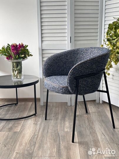 Стул Ghost букле биколорный, синий