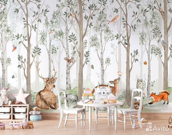 Обои детские олени - любые картинки - на заказ