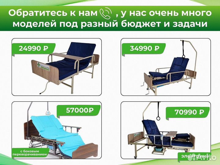 Медицинская кровать для ухода за больными