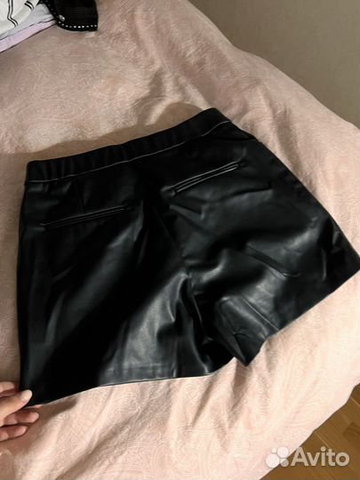 Шорты кожаные zara