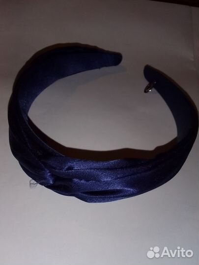 Ободок evita peroni оригинал синий атлас