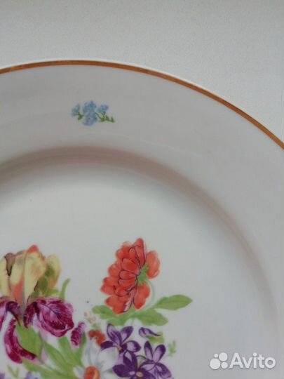 Тарелка Мейсенский букет, Дулево