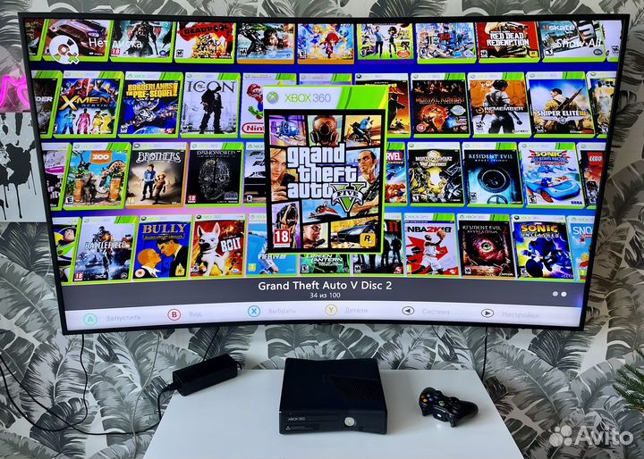 XBox 360 Slim + 130 игр + freeboot