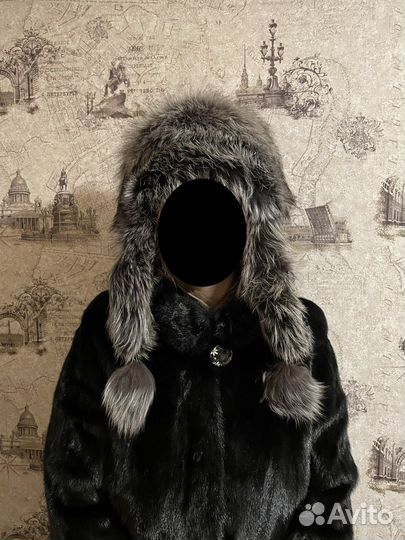 Шапка чернобурая лиса (чернобурка)