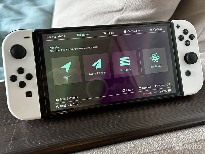 Nintendo Switch oled прошитая чип + 512gb MicroSD