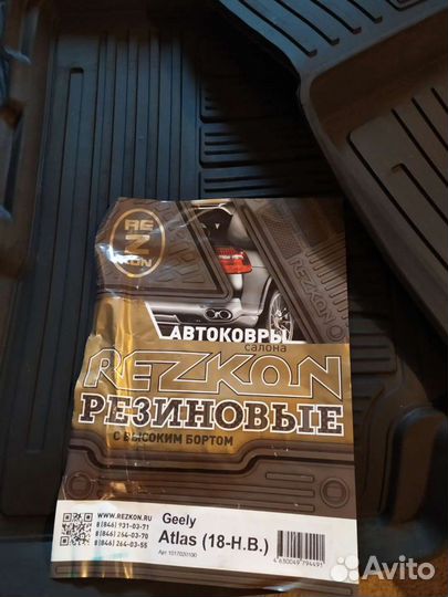 Автомобильные коврики резиновые Джили Атлас