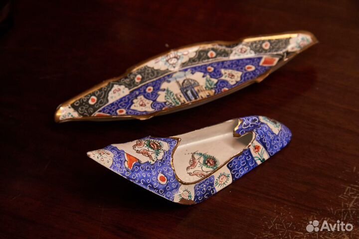 Эмалевые пепельницы из Ливана, антиквариат