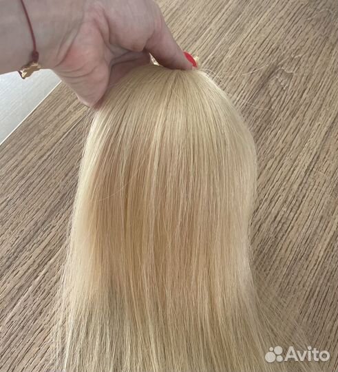 Волосы натуральные блонд 44см