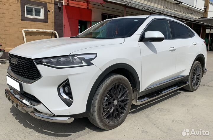 Пороги труба с проступью Haval F7X 2019+