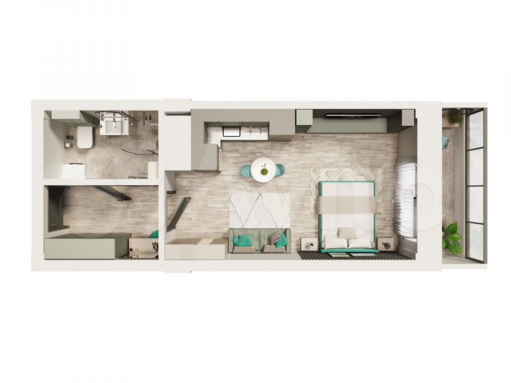 Квартира-студия, 28,8 м², 13/16 эт.