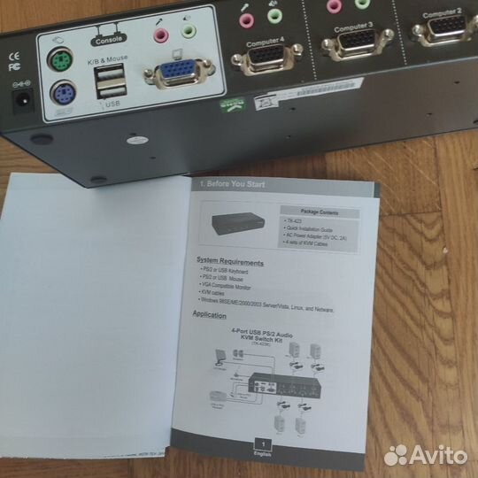 Комплект с 4 портовыми переключателями trendnet