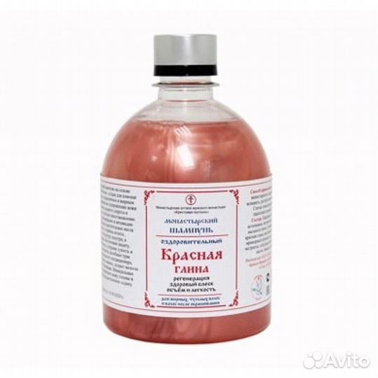 Шампунь для волос красная глина, пластик, 500 мл
