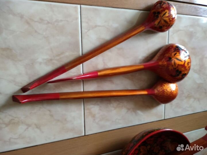 Ложки с хохломской росписью