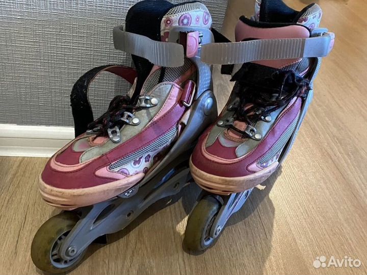 Роликовые коньки детские размер 34-37