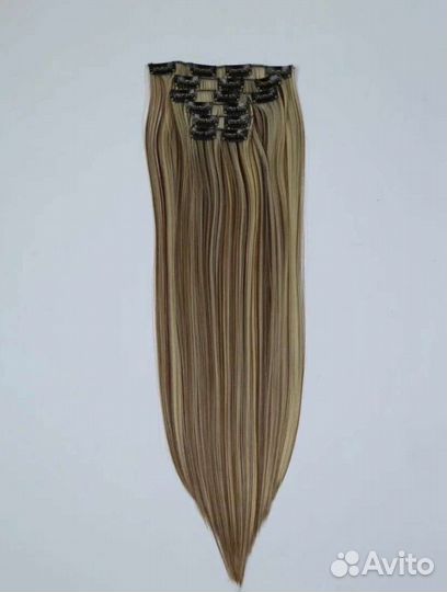 Накладные волосы на заколках