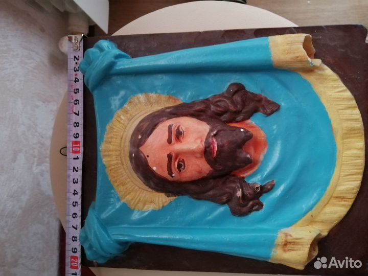 Лепнина Иисус на полотенце