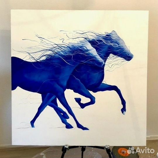 Картина лошадь акрил холст