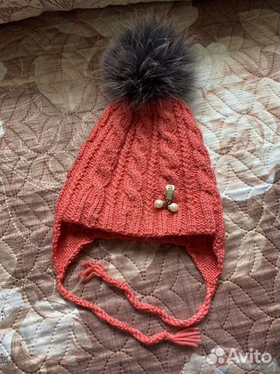 Комплект шапка, шарф для девочки