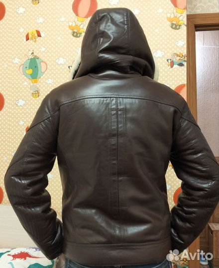 Кожаная куртка мужская пилот