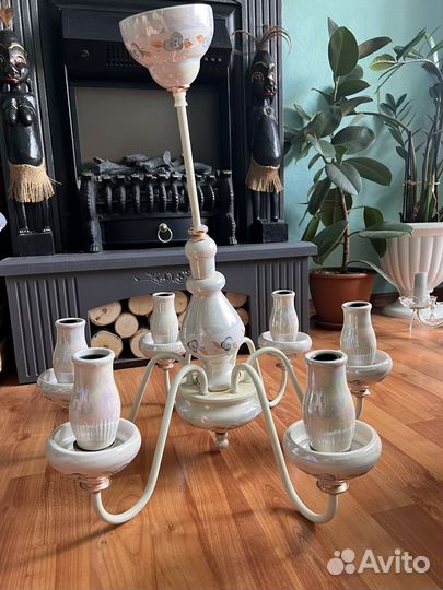 Люстра винтаж, фарфор, СССР, ретро
