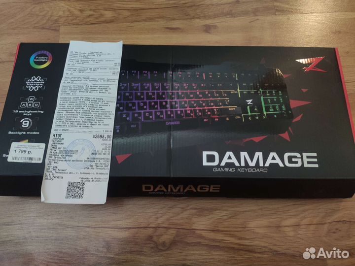 Игровая клавиатура ZET damage