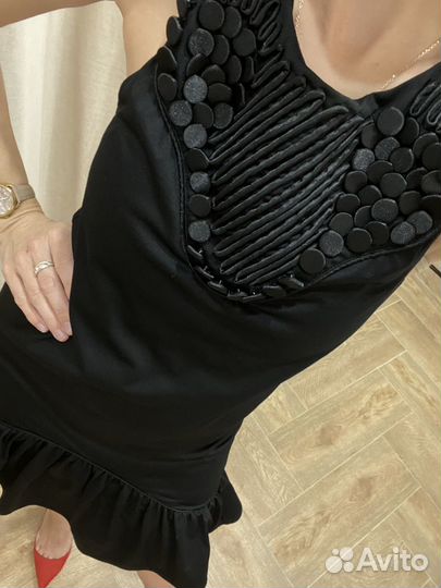 Платье вечернее нарядное черное Zara 44 размер
