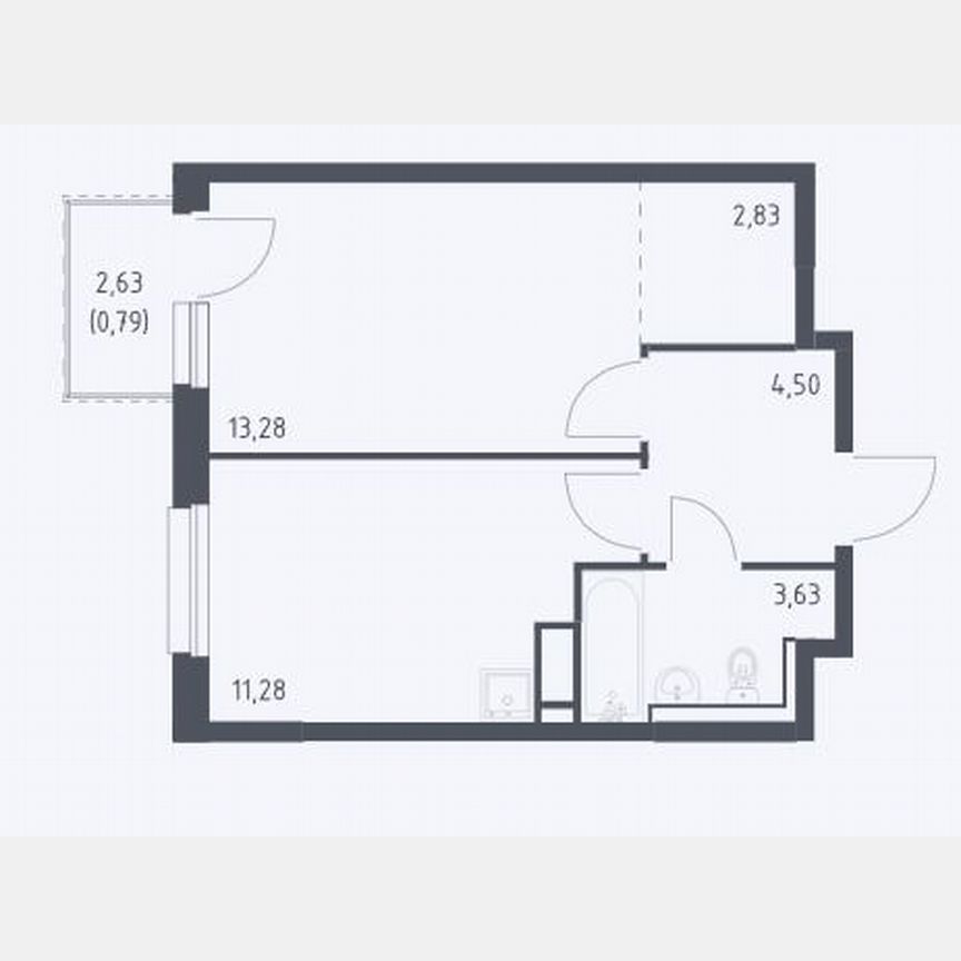 1-к. квартира, 36,3 м², 8/12 эт.