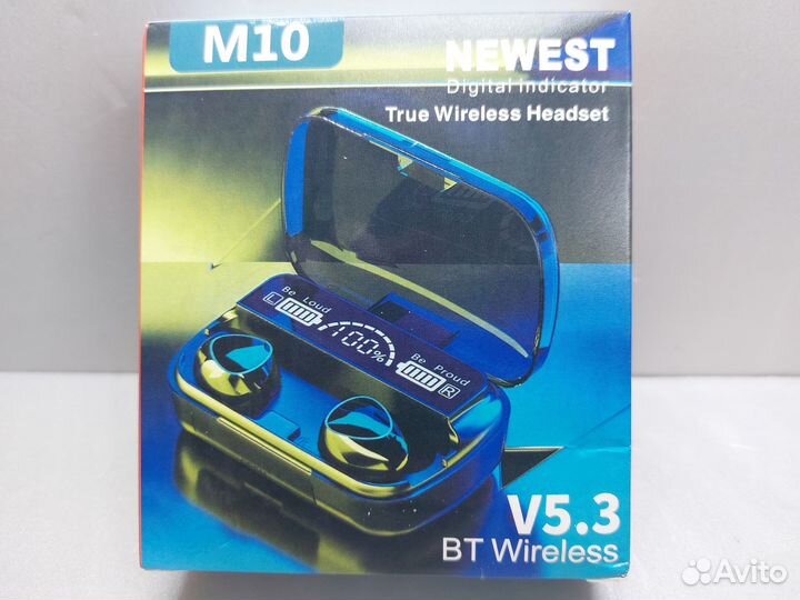 Bluetooth наушники М10 TWS c пауэрбанком 2000mAh