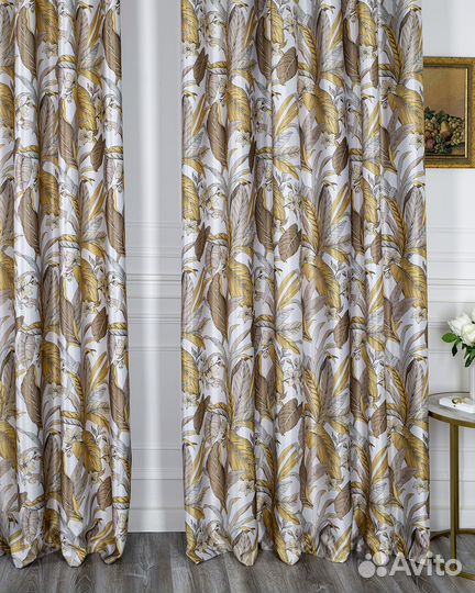 Шторы рогожка Жардин бирюзовый новые пошив