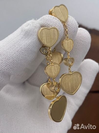 Золотые серьги с бриллиантами