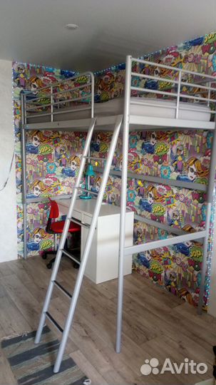 Кровать чердак IKEA свэрта