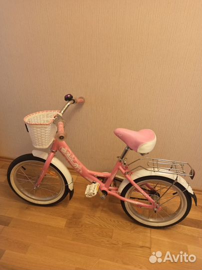 Велосипед для девочки розовый Novatrack 16