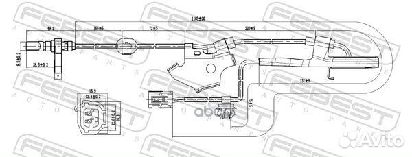 Датчик ABS передний правый 01606004 Febest