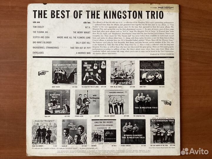 Винил The Kingston Trio 1962 The Best Of