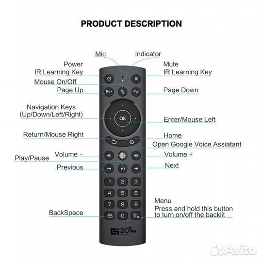 Пульт ду g20s Pro