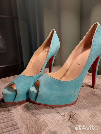 Туфли женские Christian Louboutin (бирюзовые)