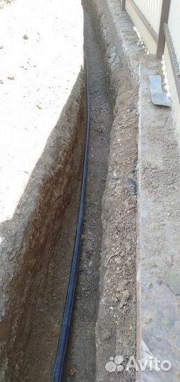 Водопровод канализация траншеи сливная яма