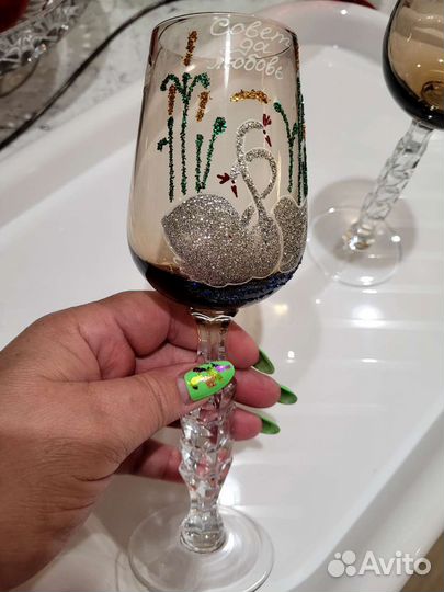 Бокалы для вина свадебные