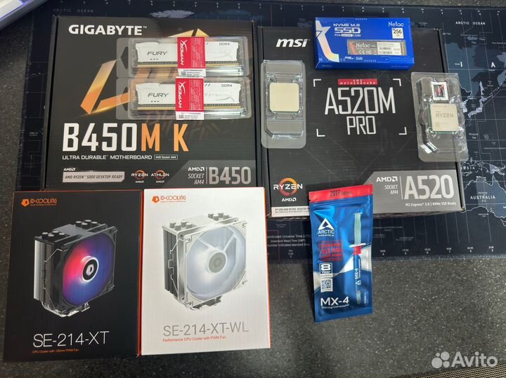 Комплект am4 ryzen 5 5600 b450 ddr4 32gb новое
