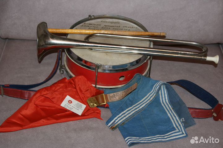 Пионерский барабан + винтажные вещи