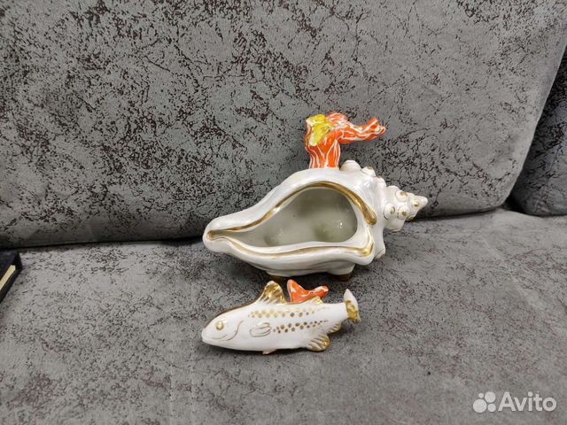 Ракушка с рыбкой Дулево 1967