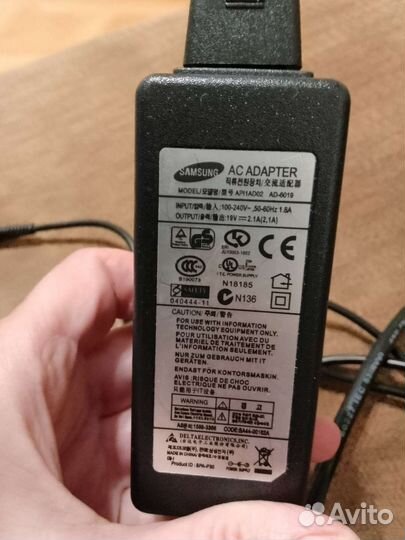 Блок питания для ноутбука оригинал Samsung