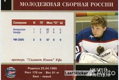 Хоккейный свитер игровой Сборная России №1