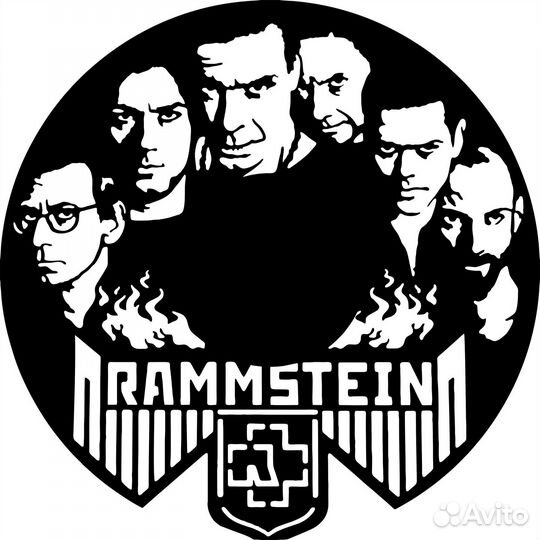 Панно из виниловых пластинок, Часы из винила