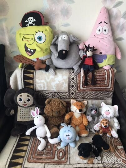 Мягкие игрушки спанч боб чебурашка
