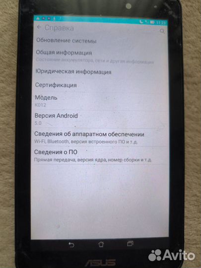 Планшет android asus k012