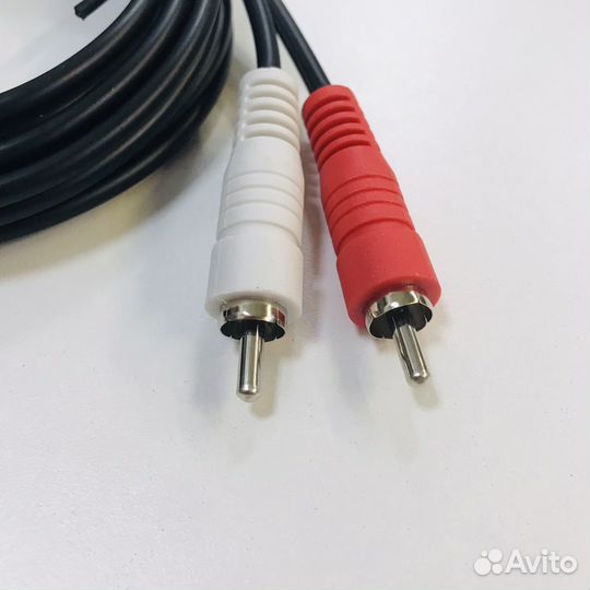 Провод 2rca jack 2 метра \ тюльпаны -aux