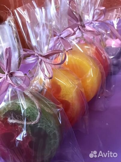 Мыло ручной работы с люфой