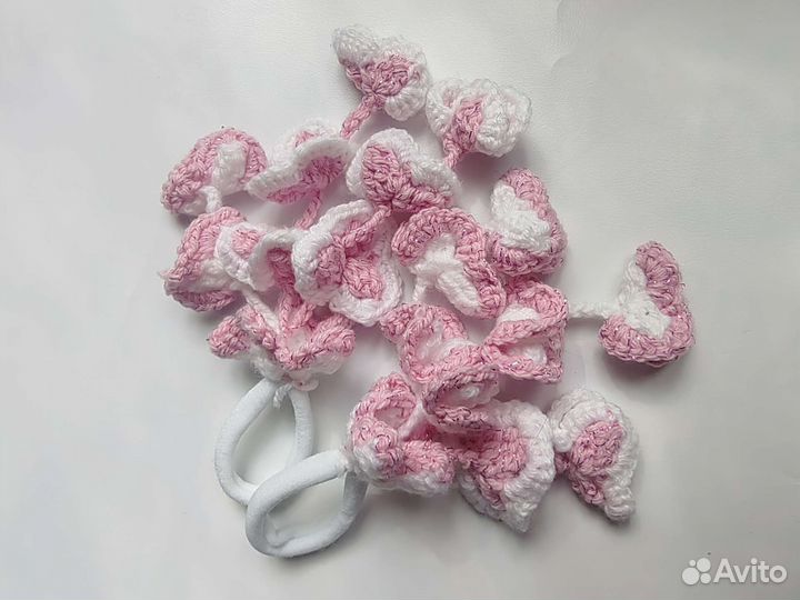 Резинка для волос ручной вязки комплект 2 шт